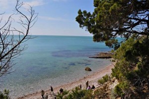 il mare che bagna il parco della maremma